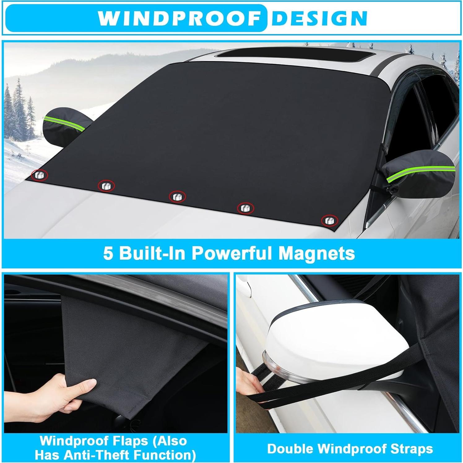 Cubierta de Parabrisas Tevlaphee para Hielo y Nieve 600D