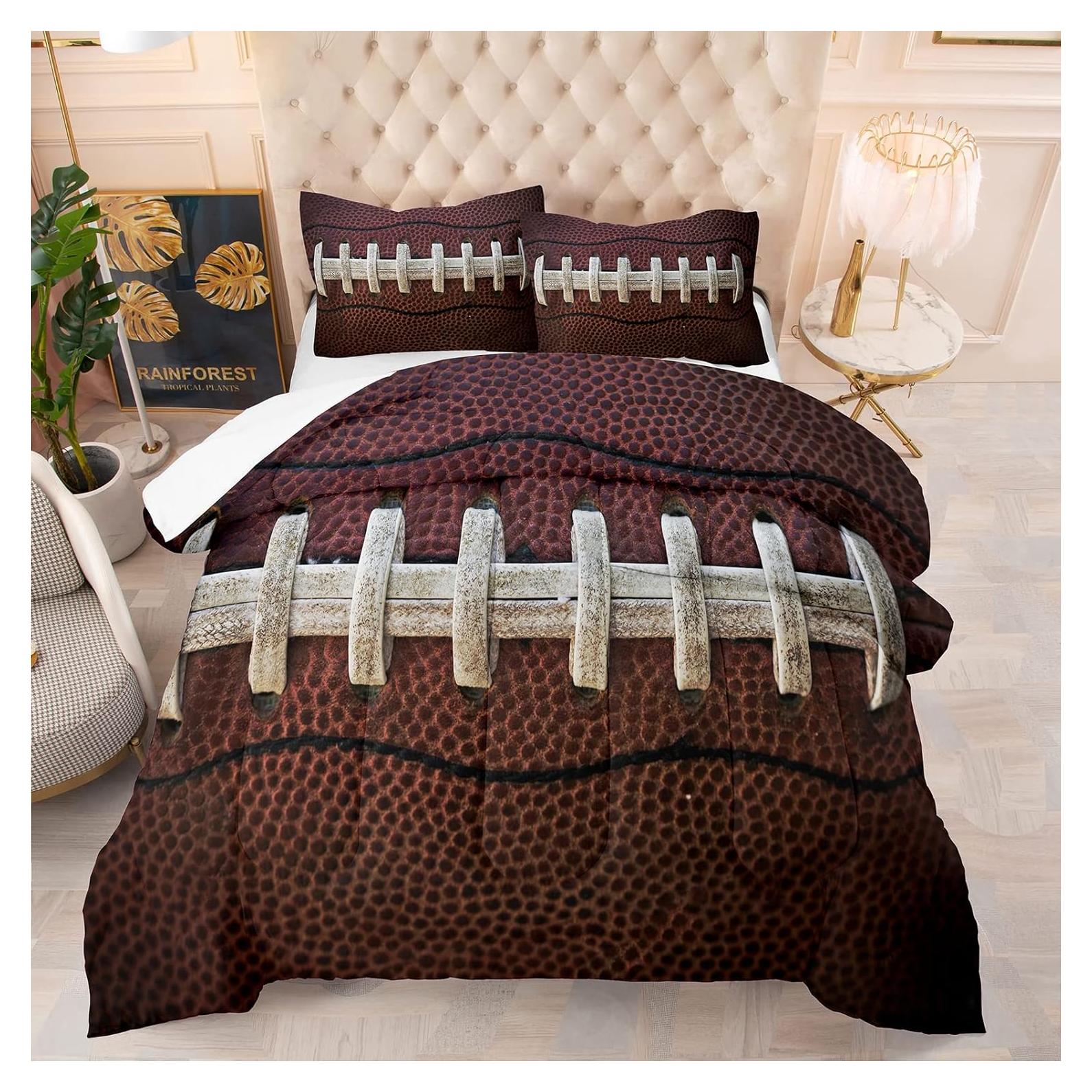 Juego de Edredón Queen Tailor Shop Rugby Marrón 3 Piezas