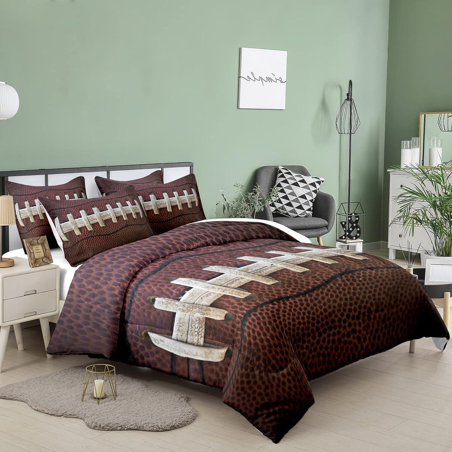 Juego de Edredón Queen Tailor Shop Rugby Marrón 3 Piezas
