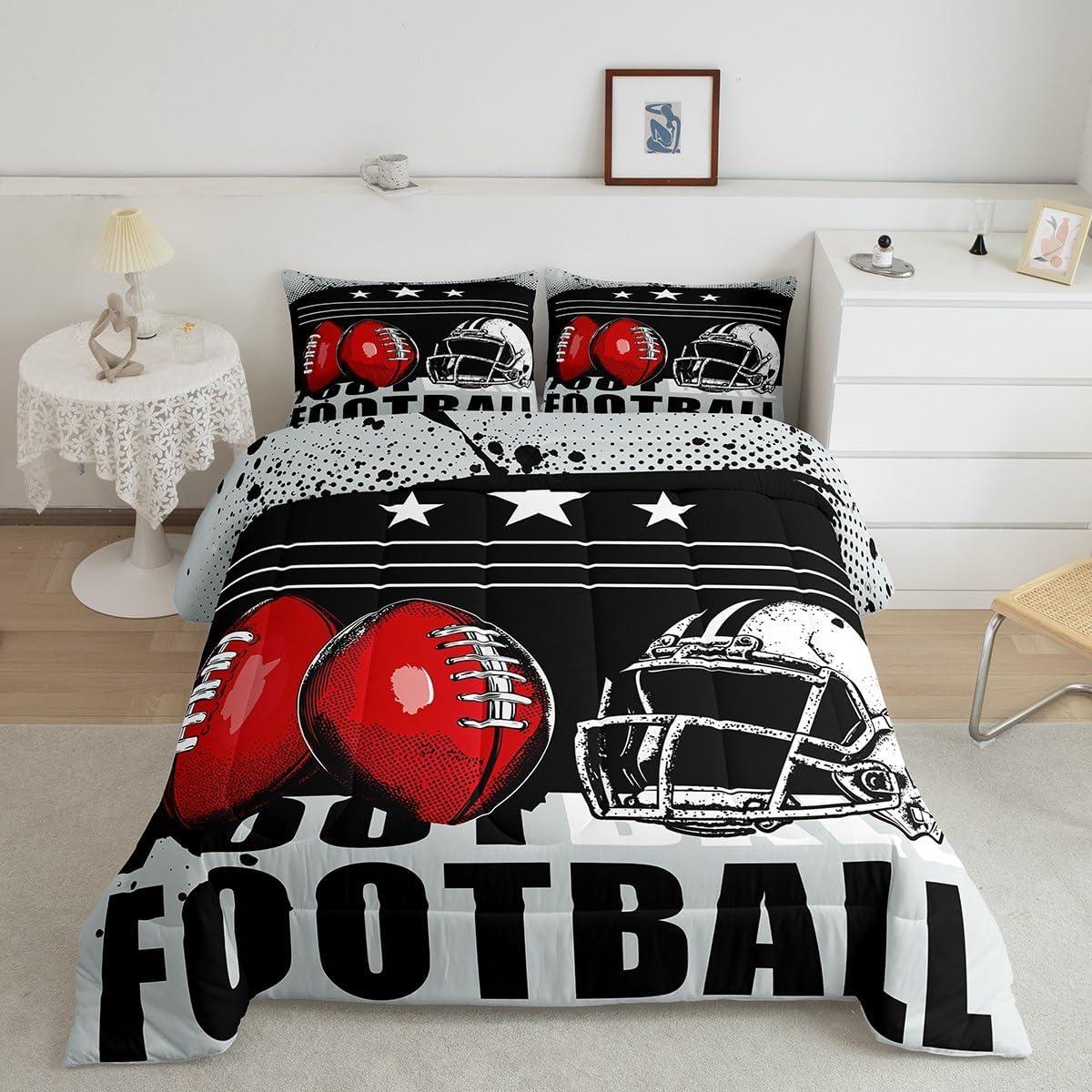 Juego de Ropa de Cama Feelyou Individual Fútbol 3D Microfibra