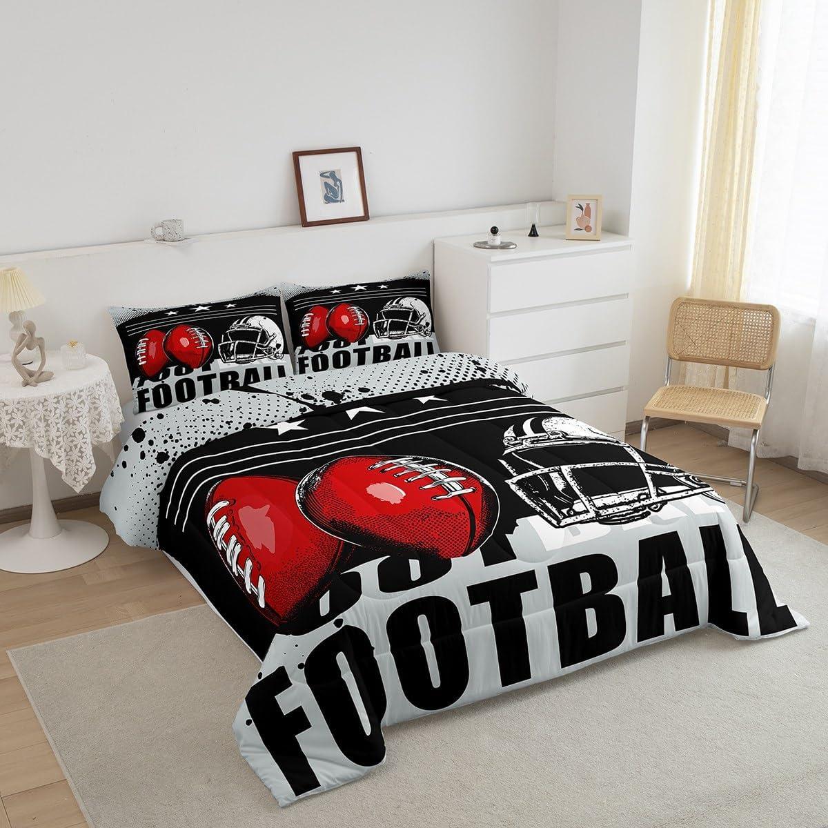 Juego de Ropa de Cama Feelyou Individual Fútbol 3D Microfibra