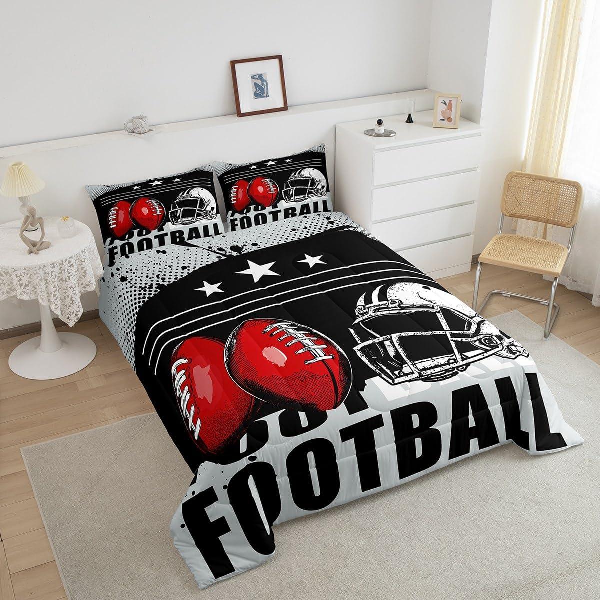 Juego de Ropa de Cama Feelyou Individual Fútbol 3D Microfibra