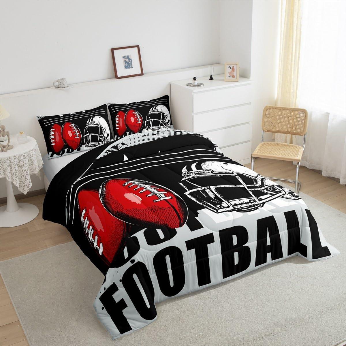 Juego de Ropa de Cama Feelyou Individual Fútbol 3D Microfibra