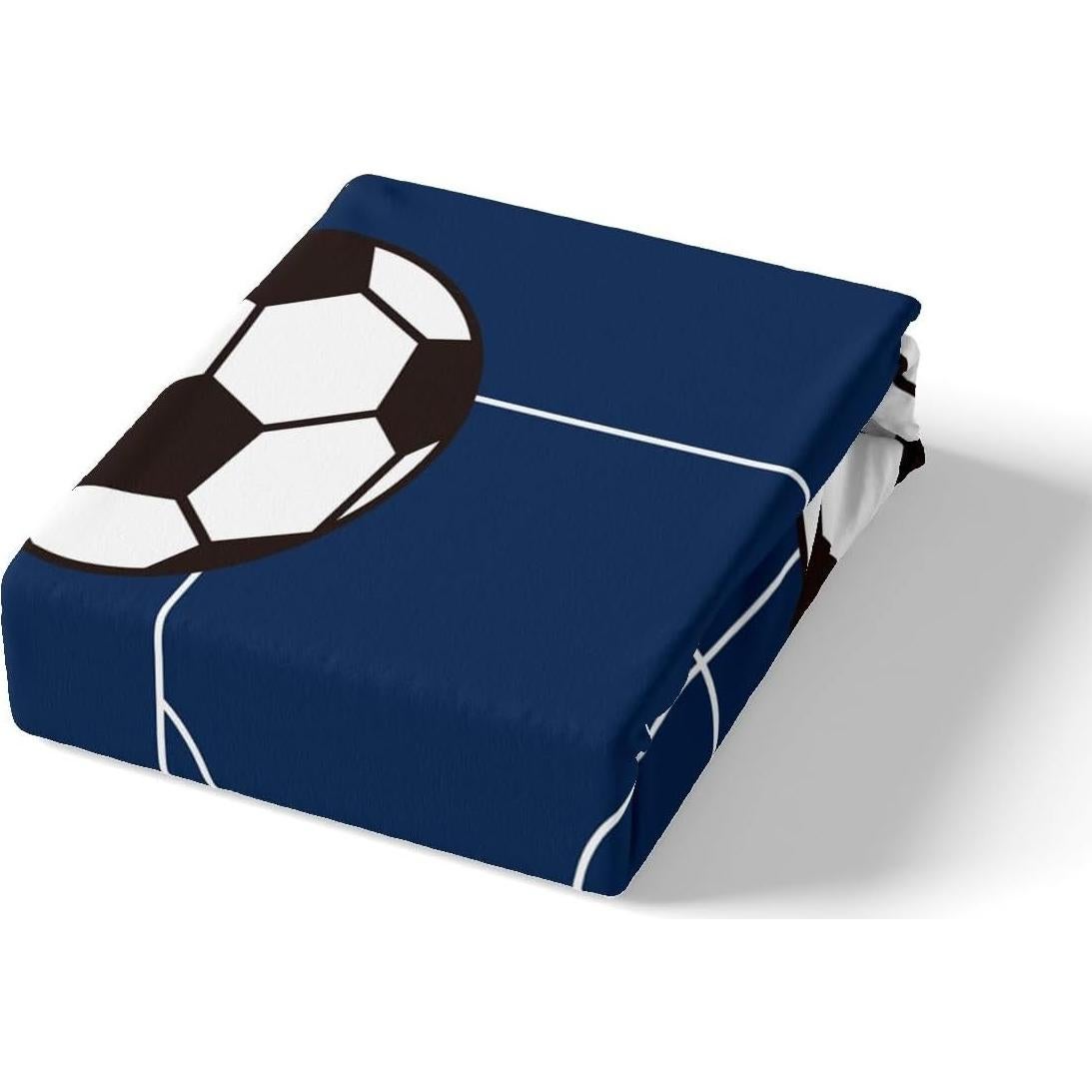 Juego de Ropa de Cama Individual jejeloiu Fútbol Microfibra