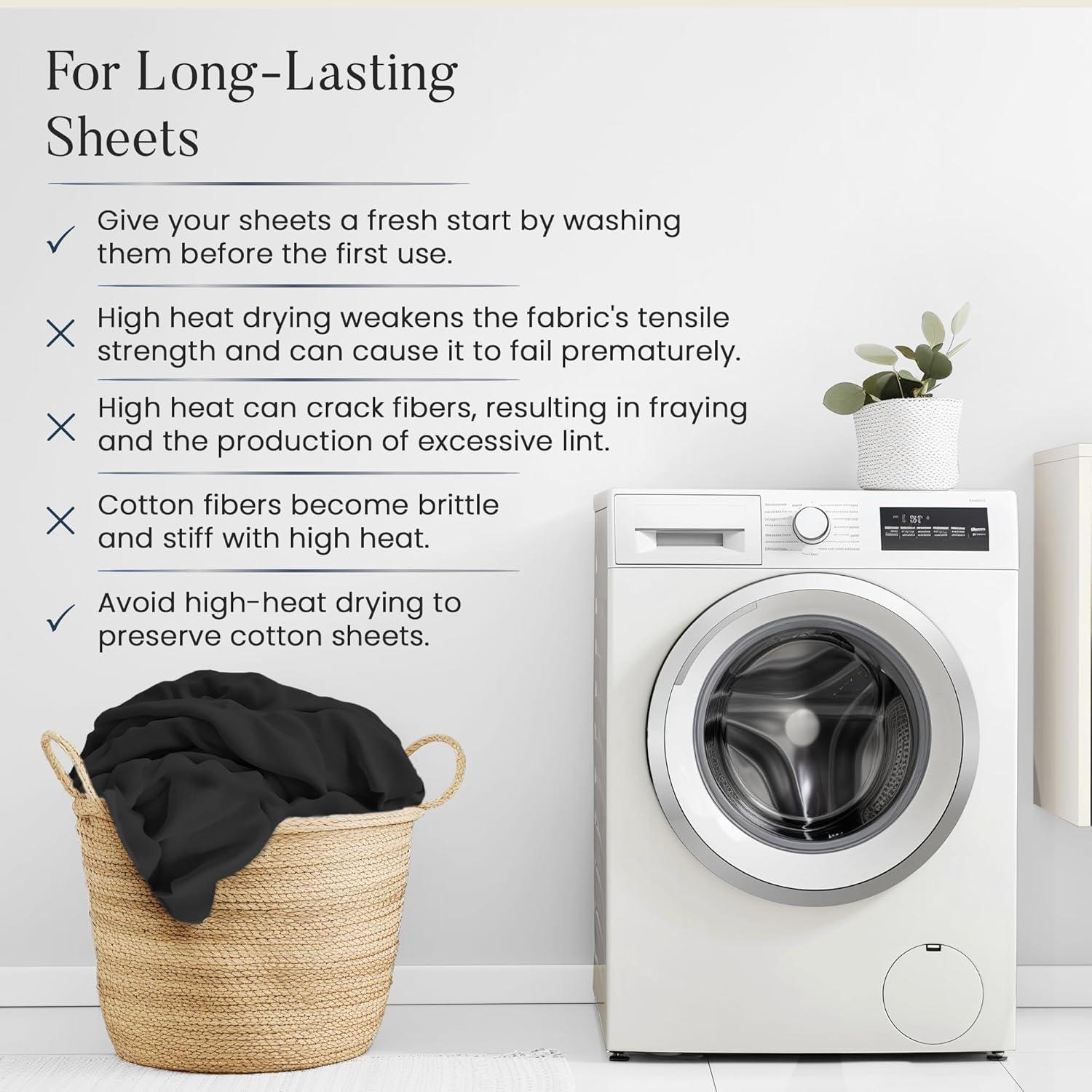 Sábanas Queen Chateau Home Collection 1000 Hilos Algodón Sateen