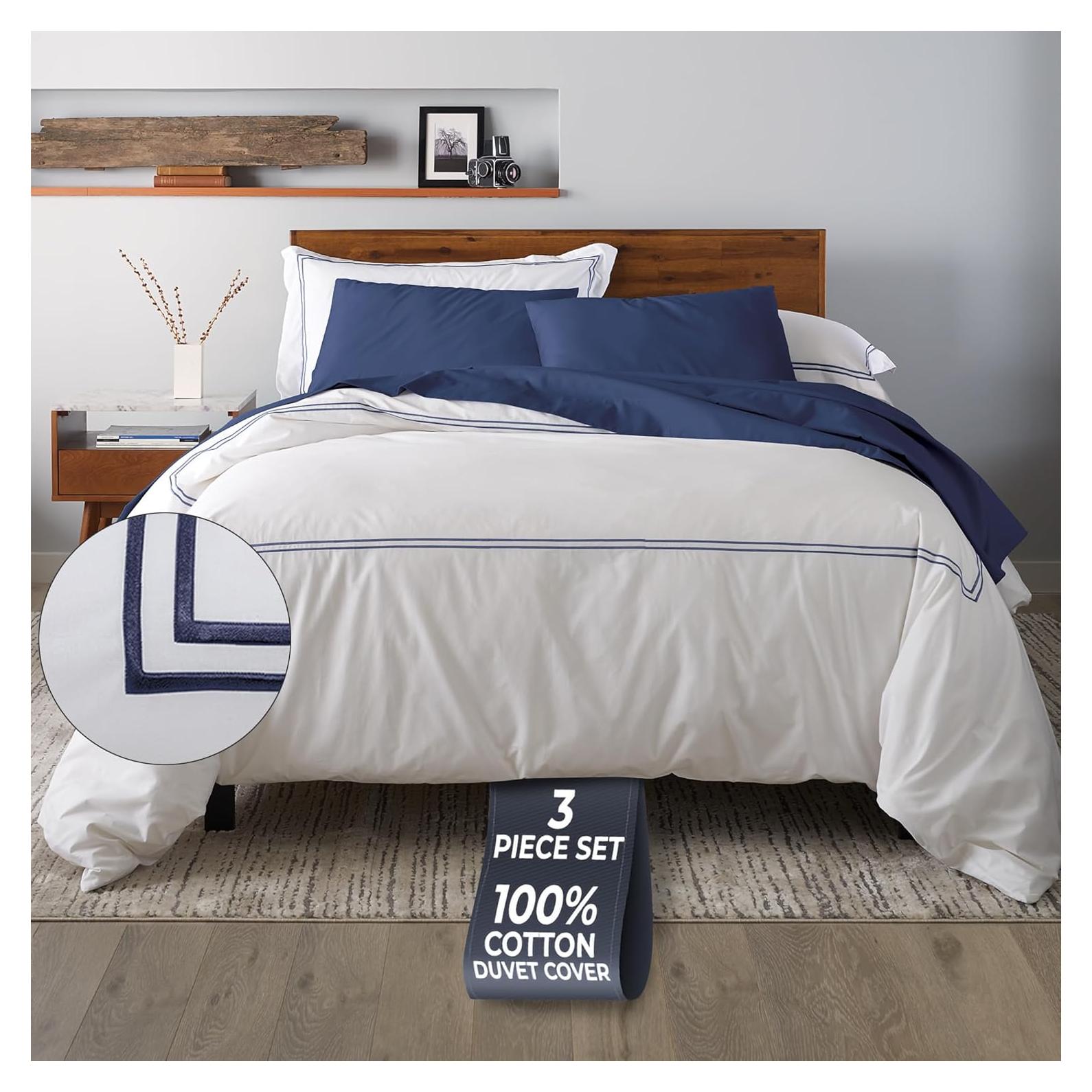 Funda de Edredón Ella Jayne King 100% Algodón Percale Marino