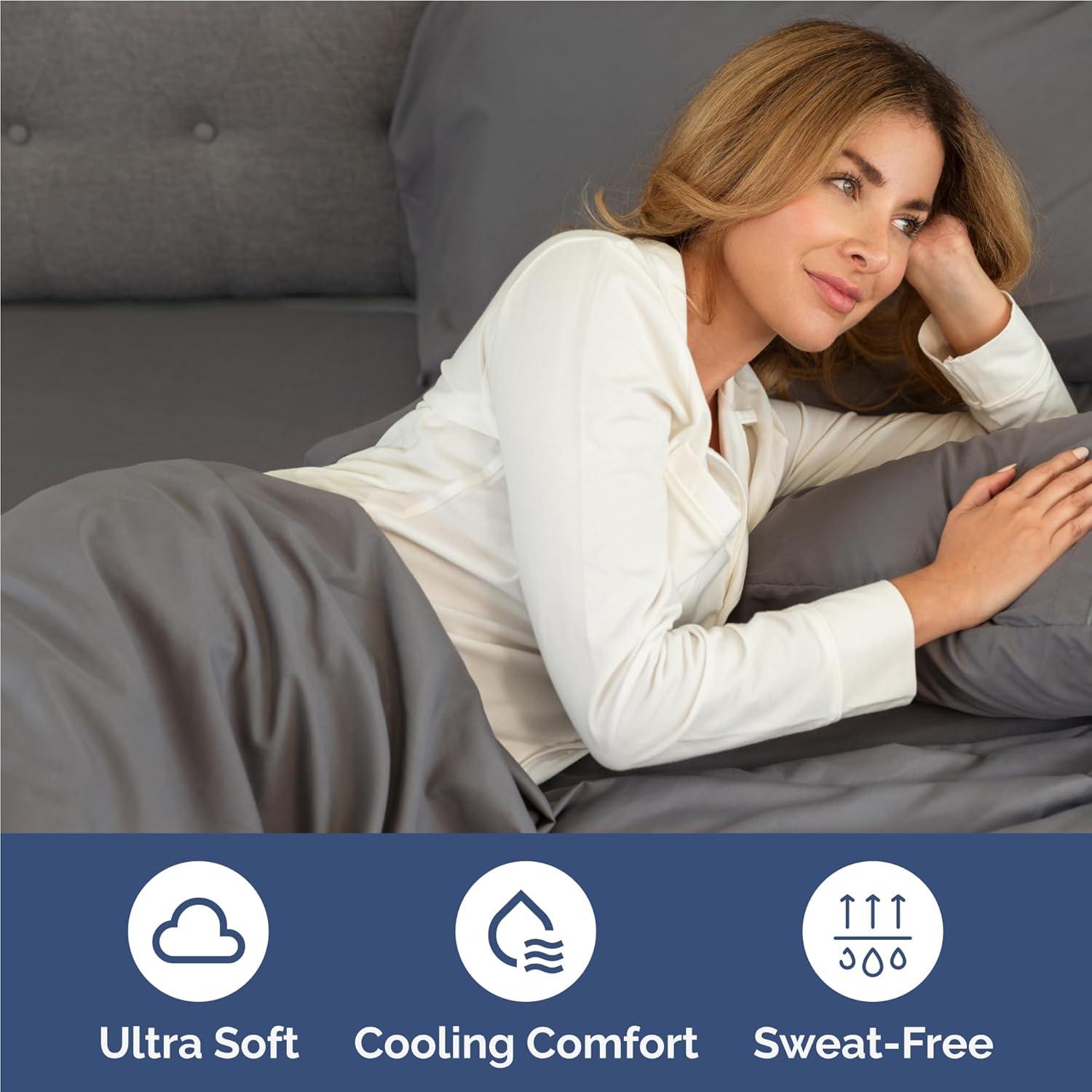 Juego de Sábanas Twin XL CGK Unlimited 4 Piezas Microfibra Gris