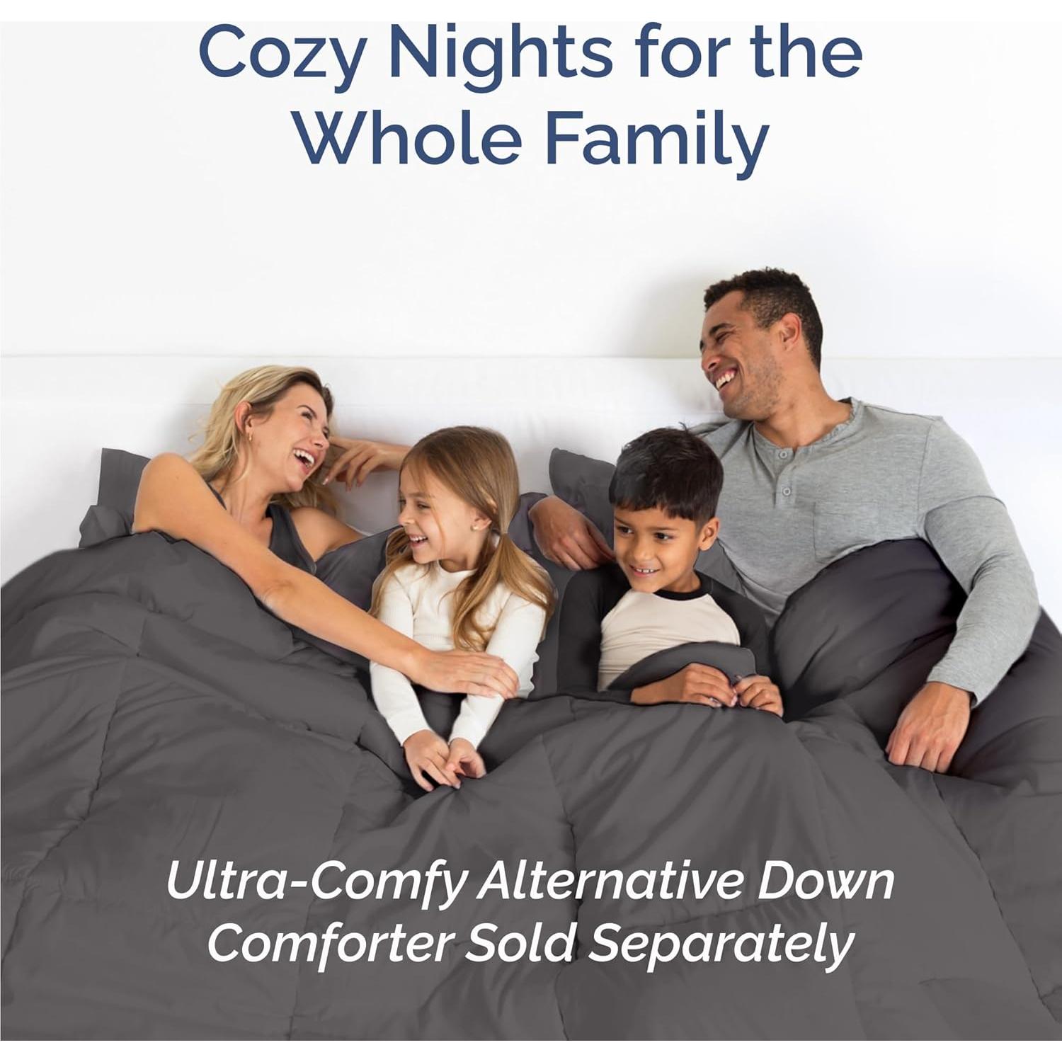 Juego de Sábanas Twin XL CGK Unlimited 4 Piezas Microfibra Gris