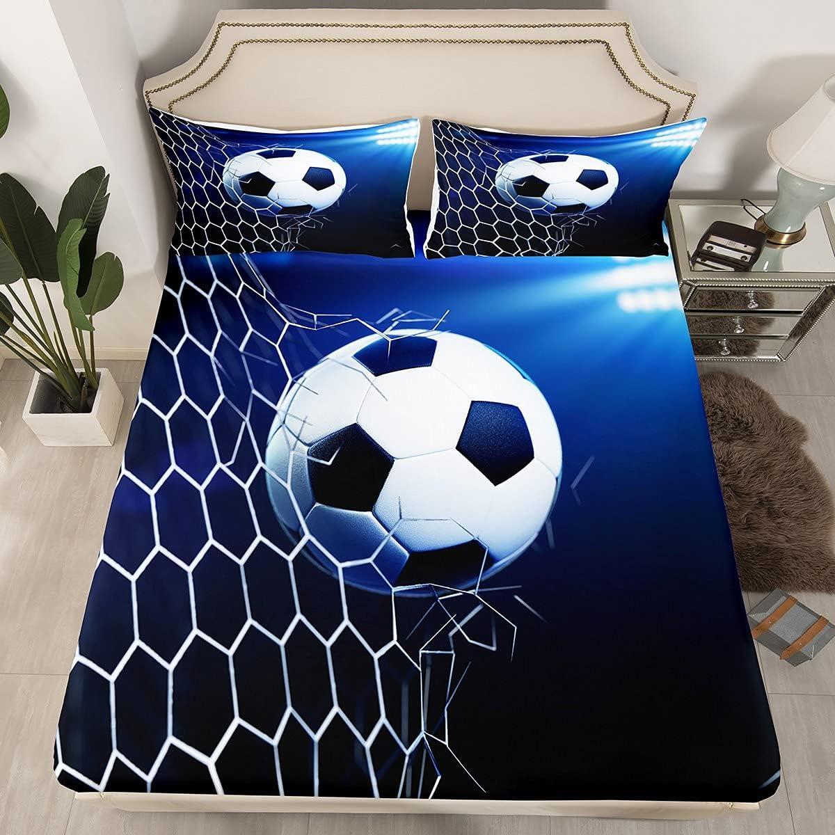 Juego de Sábanas Completo Feelyou 3D Fútbol Microfibra