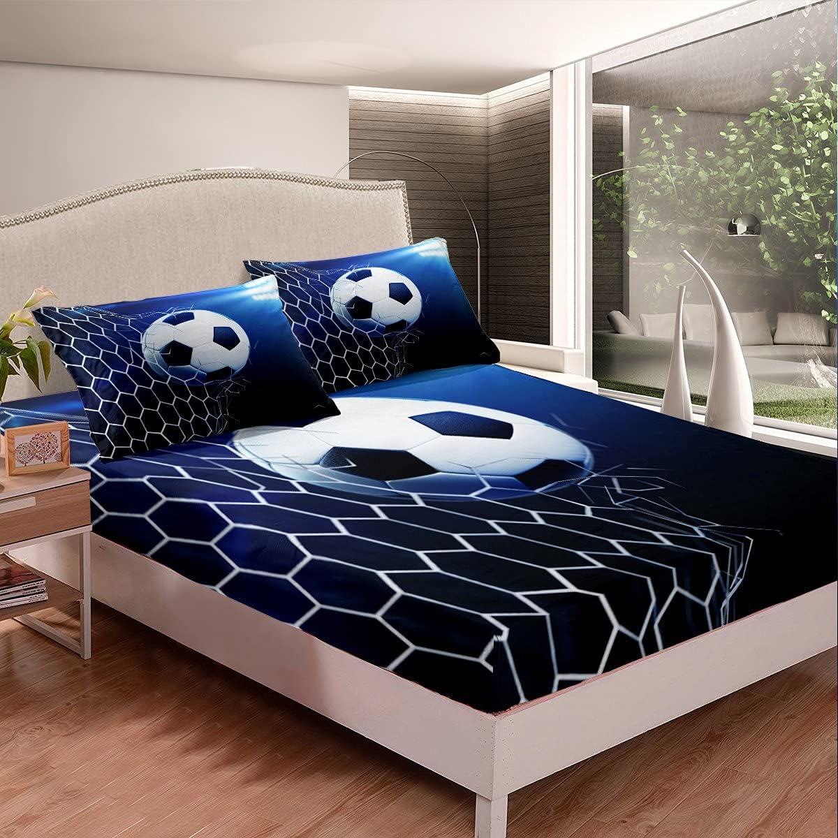 Juego de Sábanas Completo Feelyou 3D Fútbol Microfibra