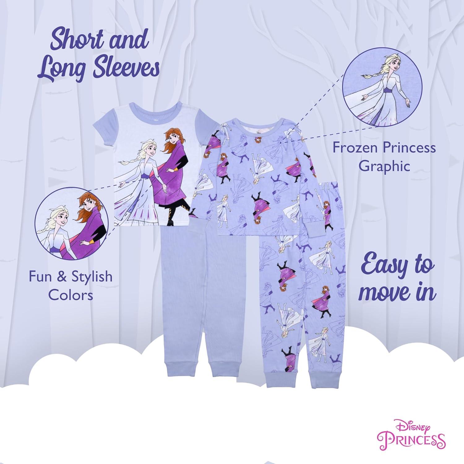 Pijama 4 Piezas Disney Frozen 2 Niñas Algodón Suave