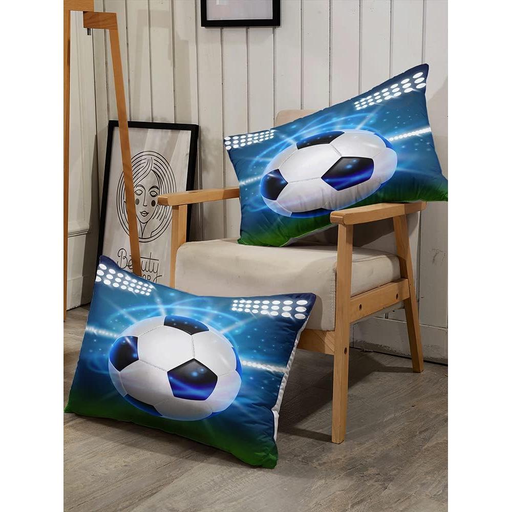 Juego de Edredón Individual Suncloris Fútbol 3D 3 Piezas