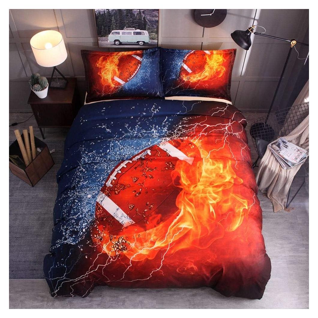 Juego de Funda de Edredón Dthome Fútbol Individual 2 Piezas