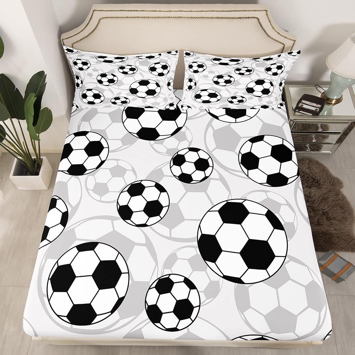 Juego de Sábanas Completo Feelyou Fútbol 4 Piezas Microfibra