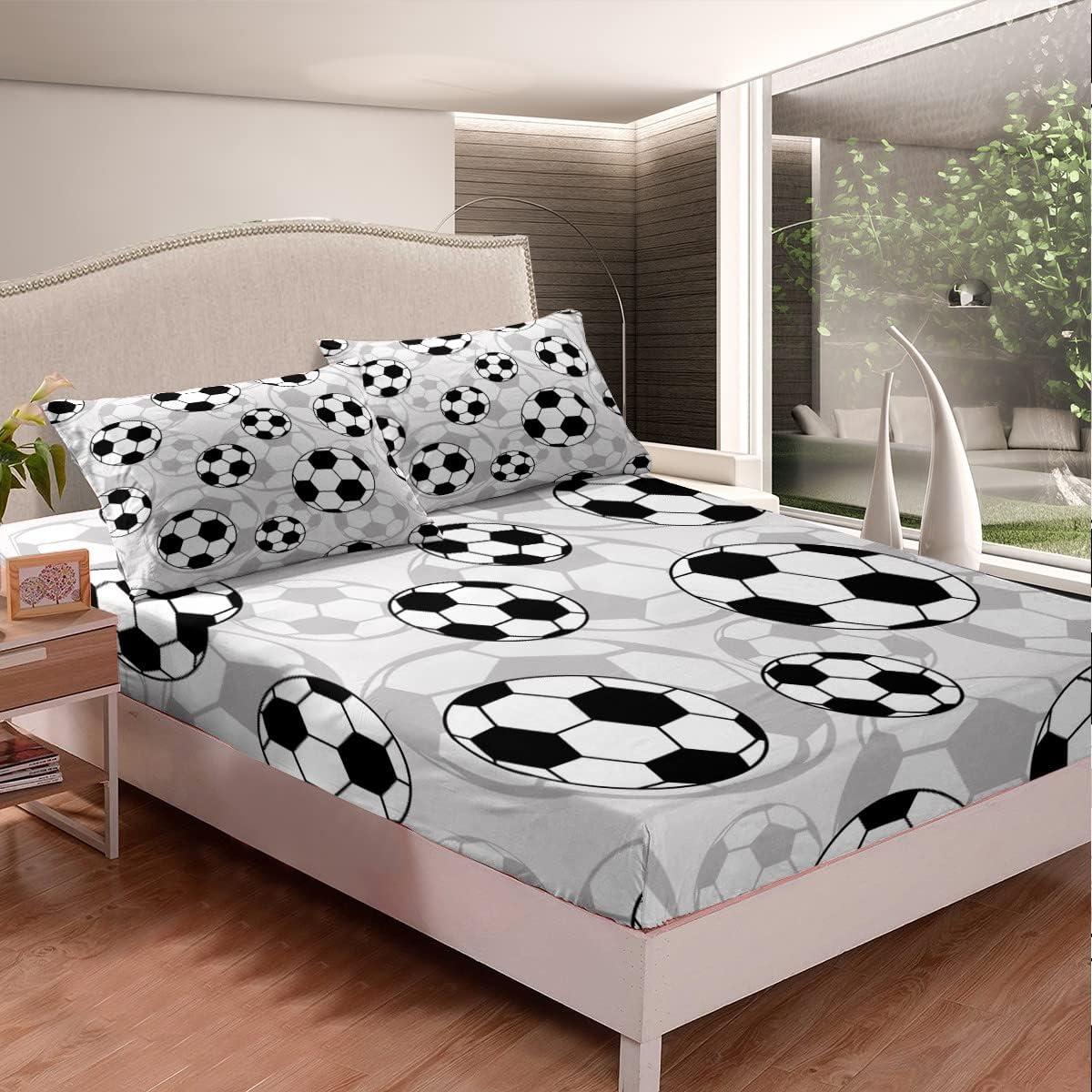 Juego de Sábanas Completo Feelyou Fútbol 4 Piezas Microfibra
