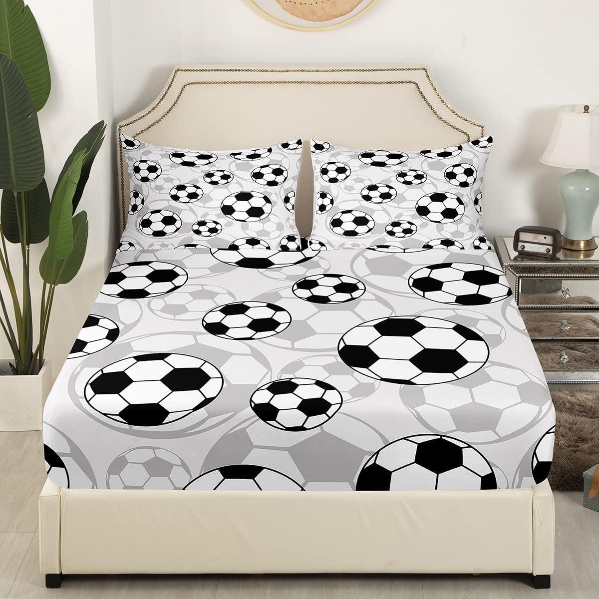 Juego de Sábanas Completo Feelyou Fútbol 4 Piezas Microfibra