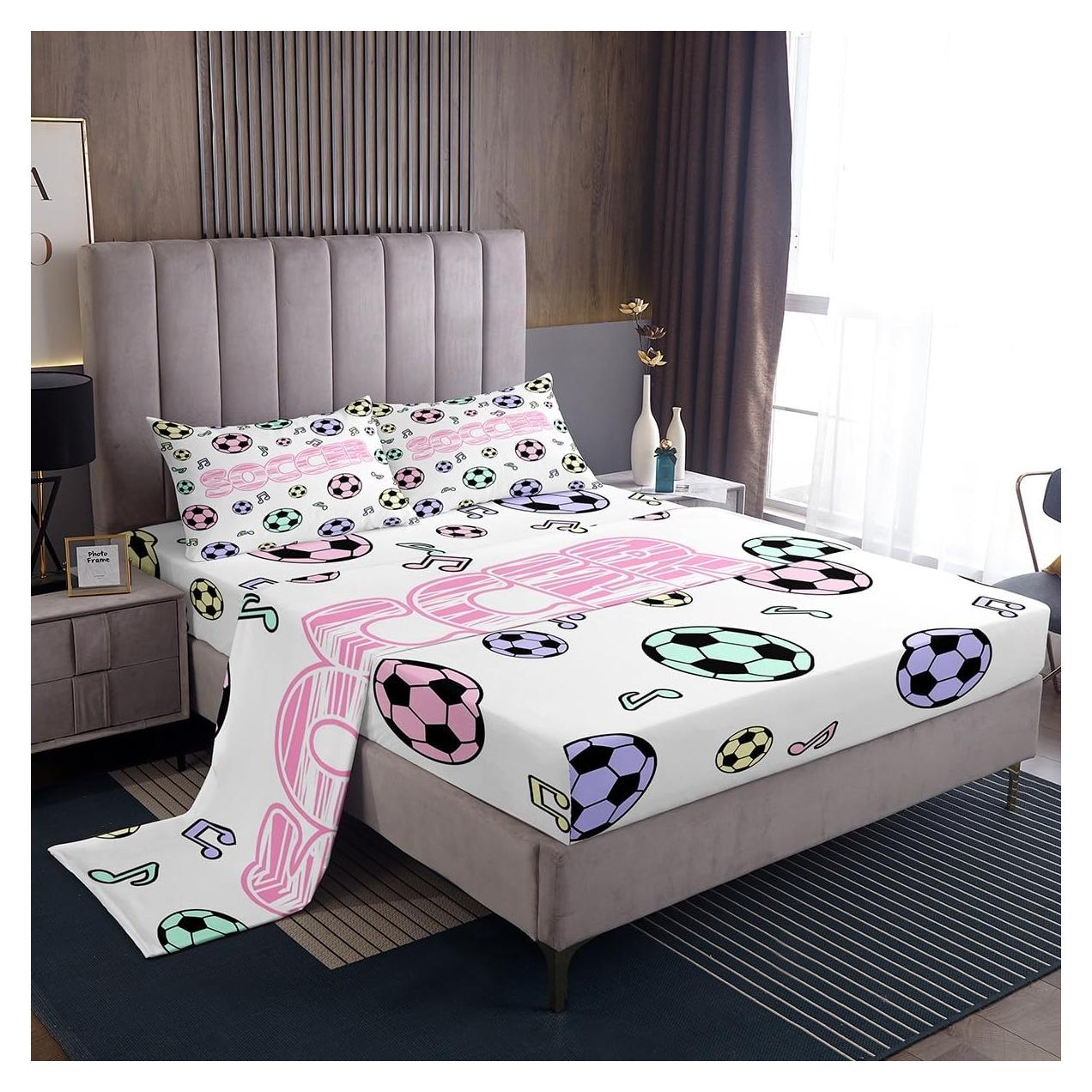 Juego de Sábanas Full Feelyou Deportes Microfibra 4 Piezas