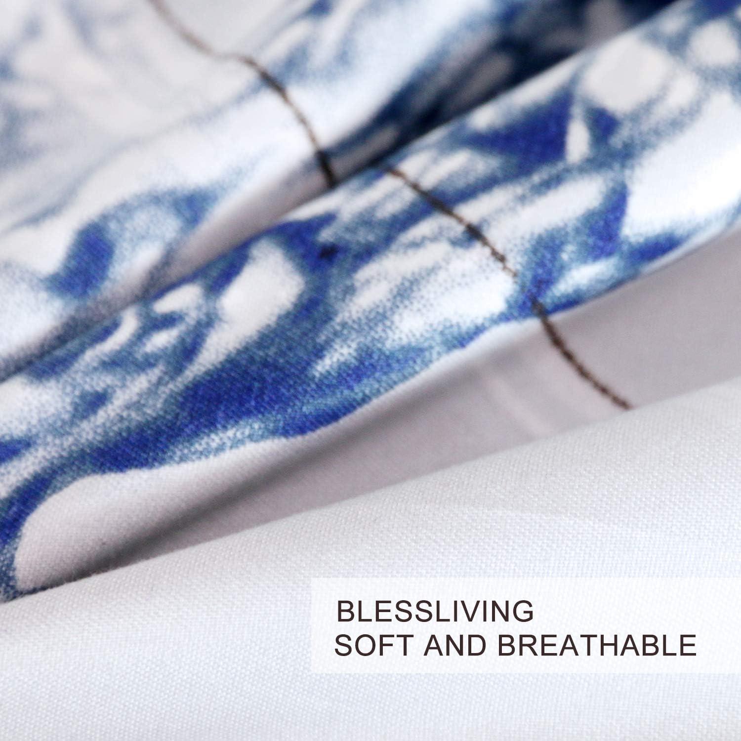 Cubierta de Edredón BlessLiving Fútbol Queen 3 Piezas Azul