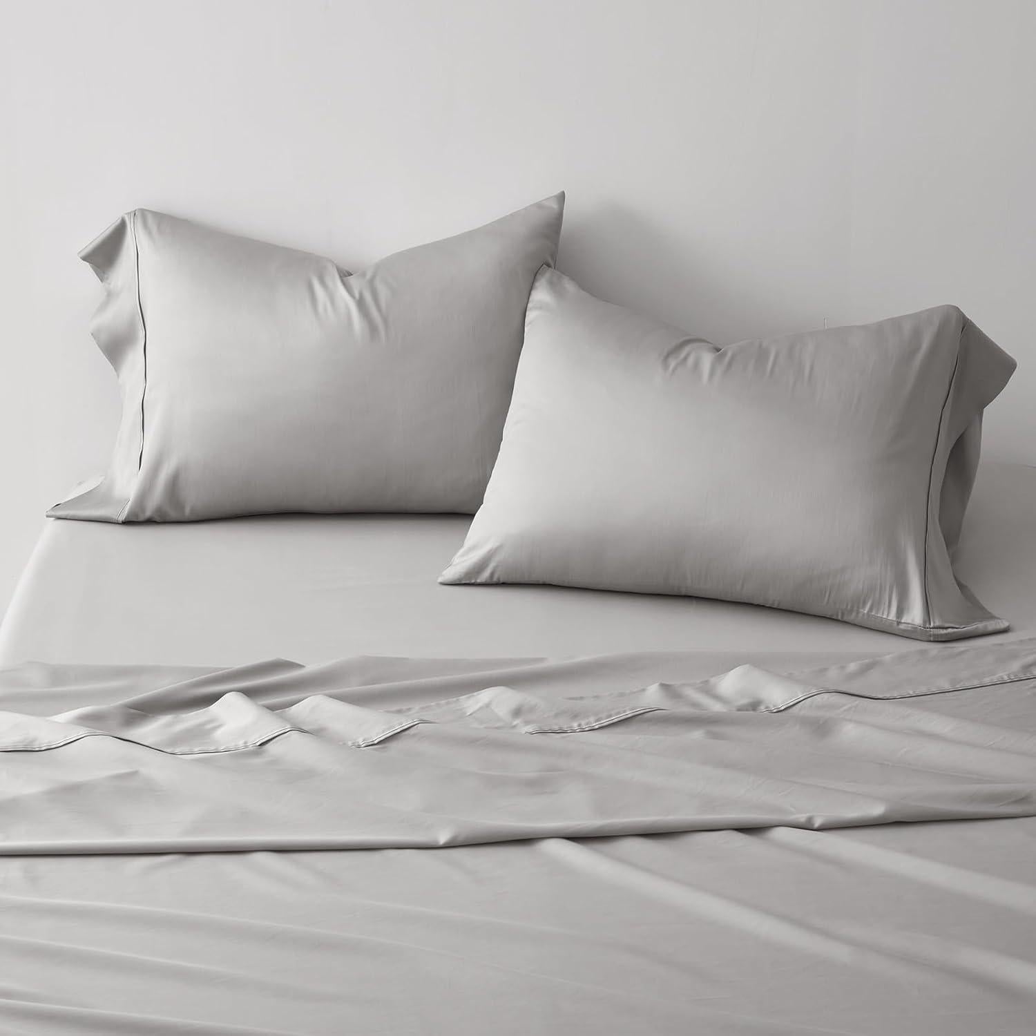 Juego de Sábanas Cooling Queen EVERGRACEHOME 4 Piezas Gris