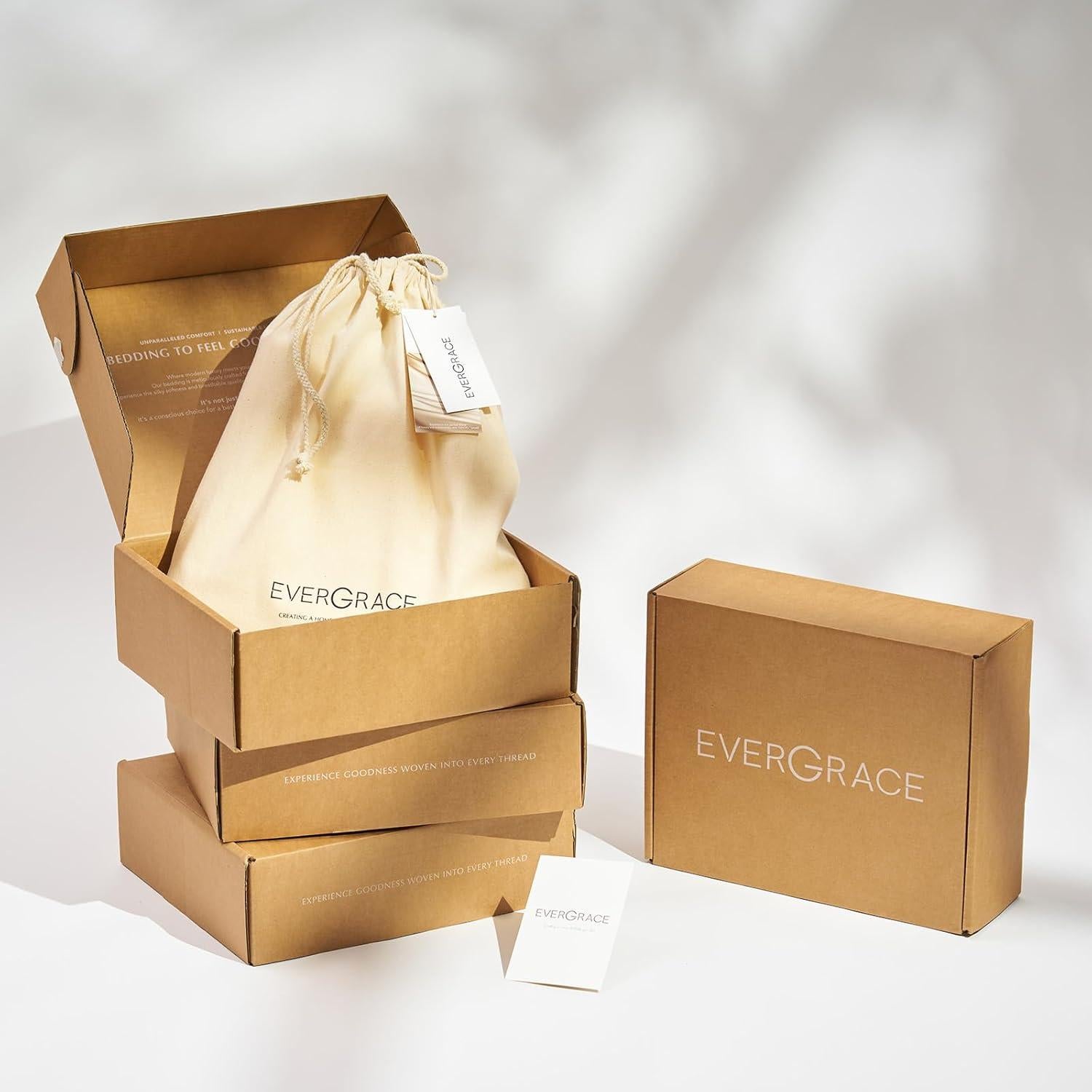 Juego de Sábanas Cooling Queen EVERGRACEHOME 4 Piezas Gris