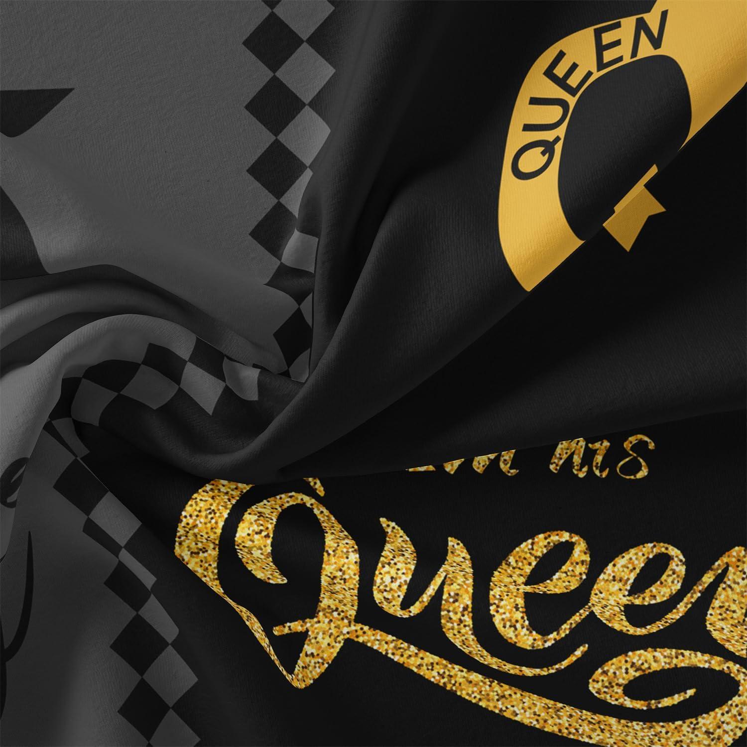 Juego de Ropa de Cama King ZIRANSHU Gris Oscuro y Negro