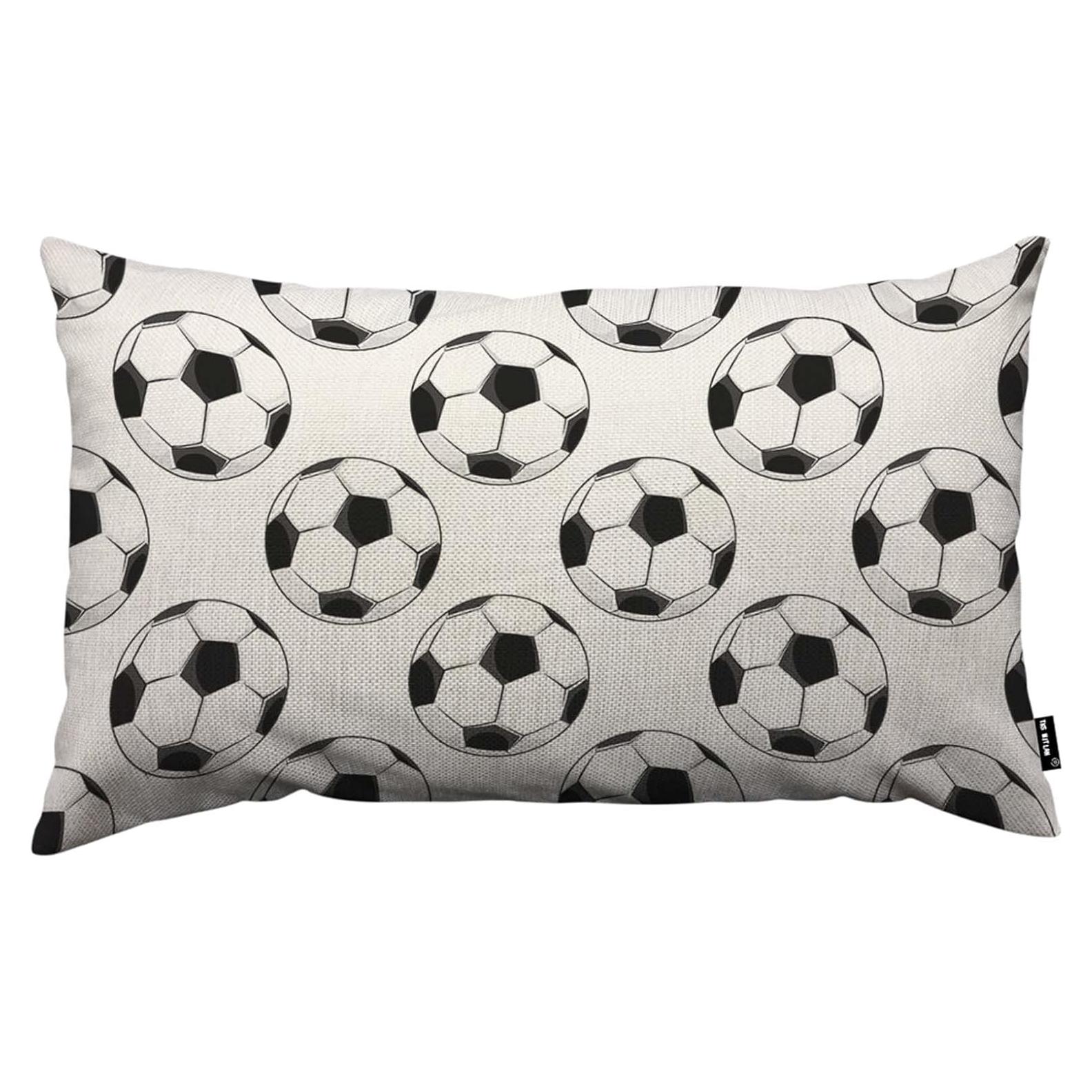 Funda de Almohada Rectangular TKS MITLAN 30x50 cm Patrón Fútbol