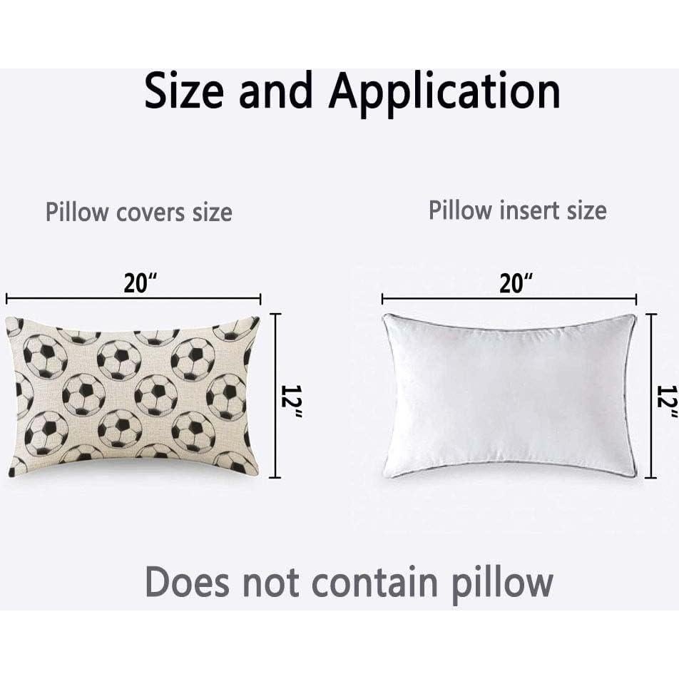 Funda de Almohada Rectangular TKS MITLAN 30x50 cm Patrón Fútbol