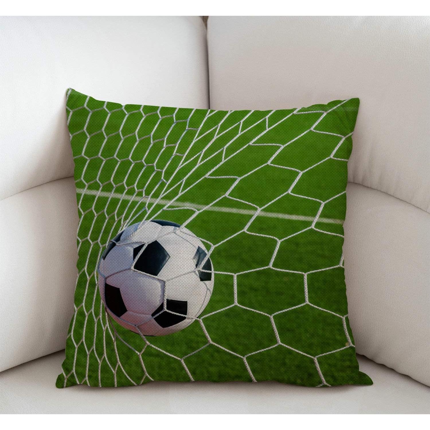 Funda de Almohada Decorativa Swono 45x45 cm Fútbol Rústica