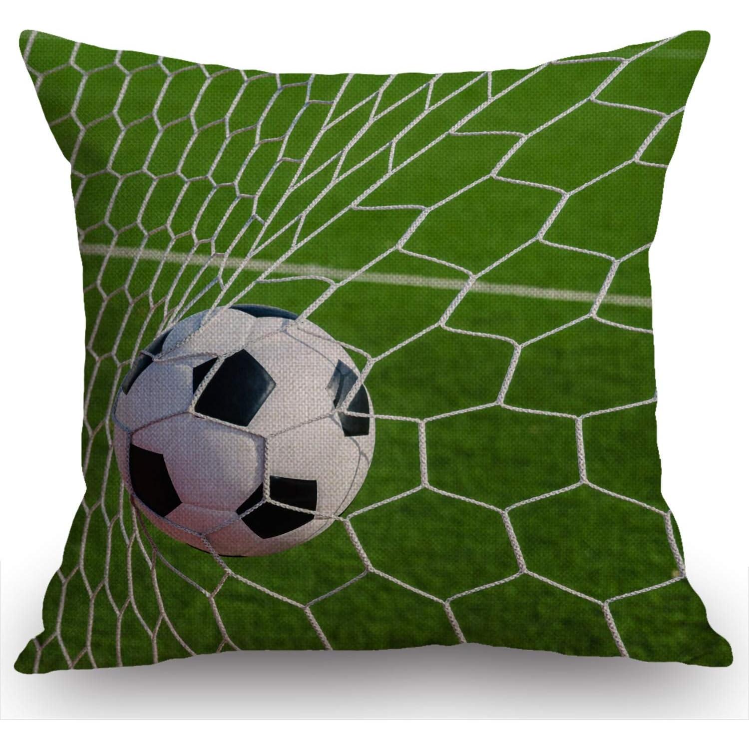 Funda de Almohada Decorativa Swono 45x45 cm Fútbol Rústica