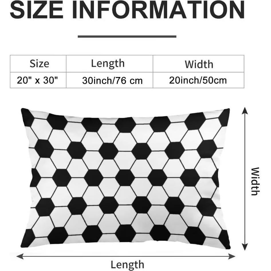 Funda de Cojín Decorativa YUDILINSA 50x76 cm Fútbol