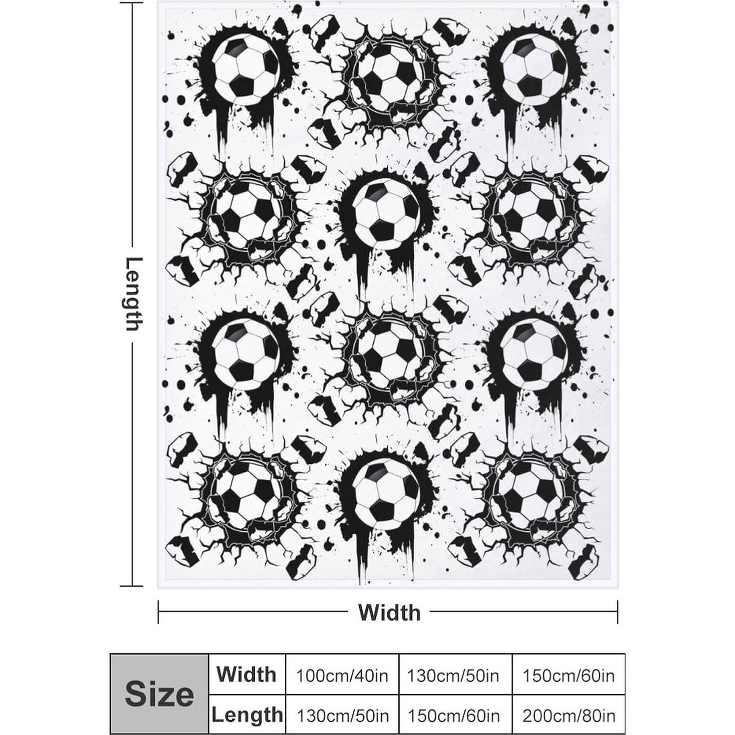 Manta Lanzar de Fútbol EQWQV 127x102 cm Franela Suave