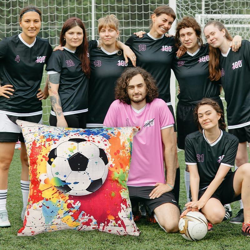 Funda de Almohada de Fútbol ShiQiao Spl 45x45cm con Cremallera