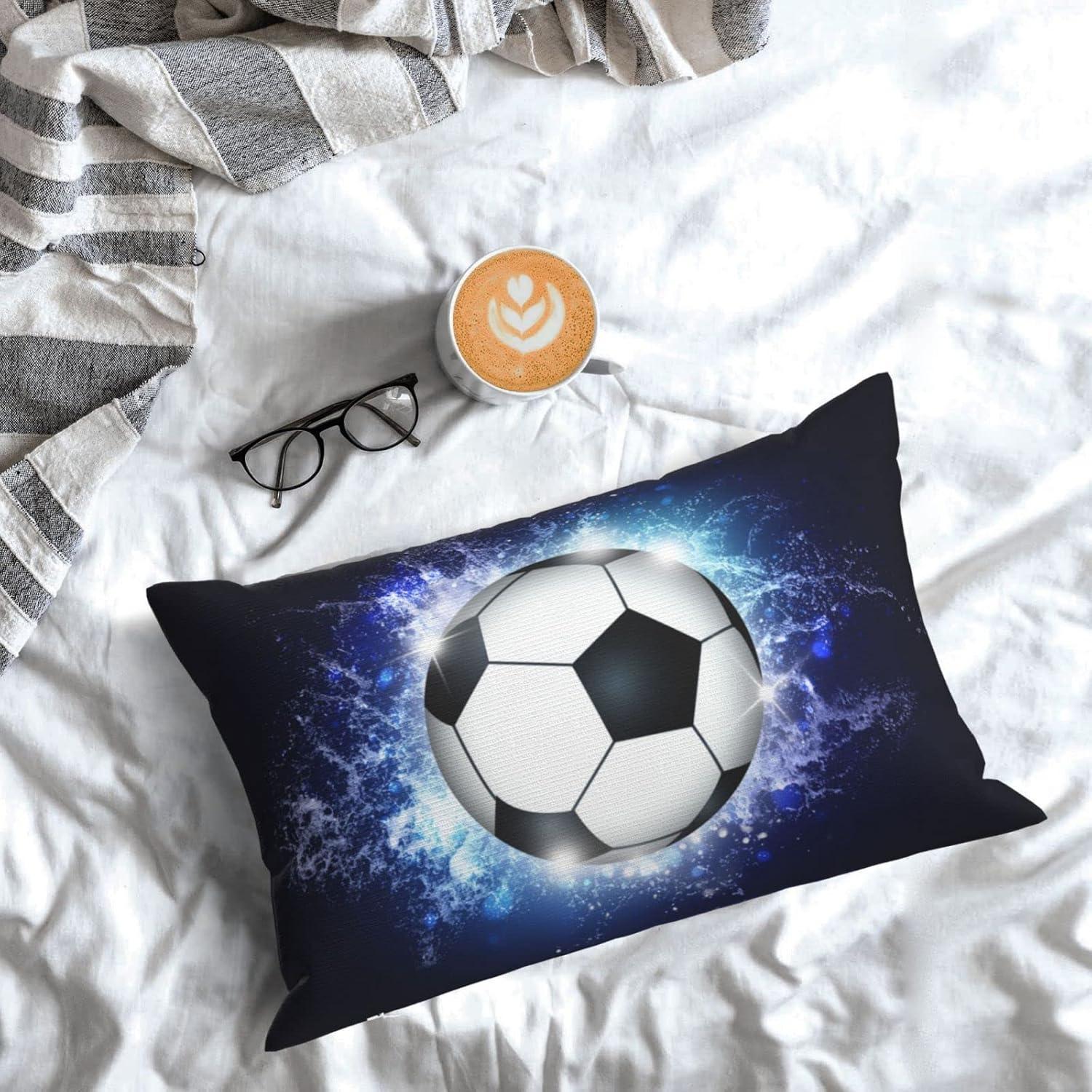 Funda de Cojín Deportivo SNAPMADE 76x50 cm Pelota de Fútbol