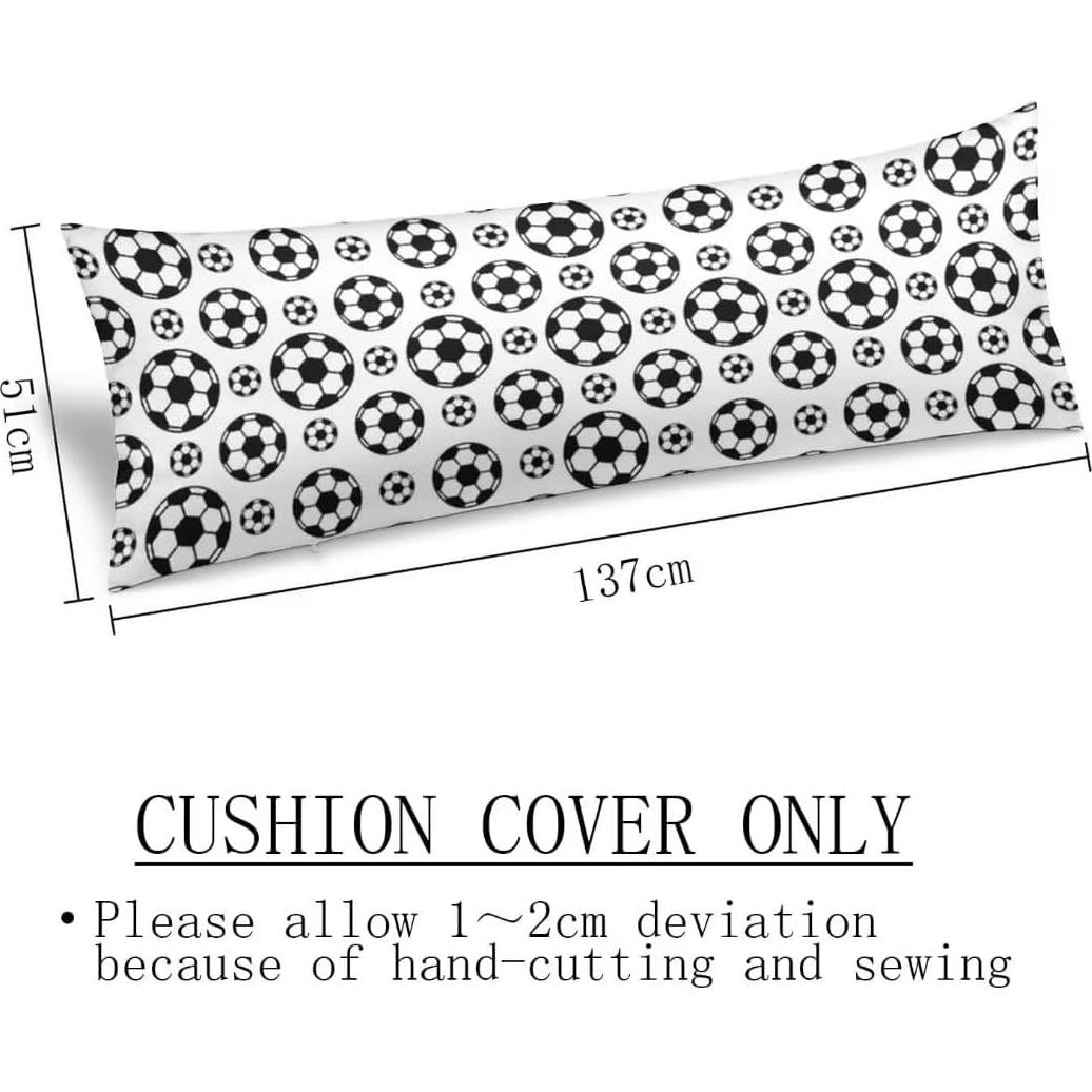 Funda de Almohada de Cuerpo TOKILIAR 51x137 cm Fútbol Decorativa