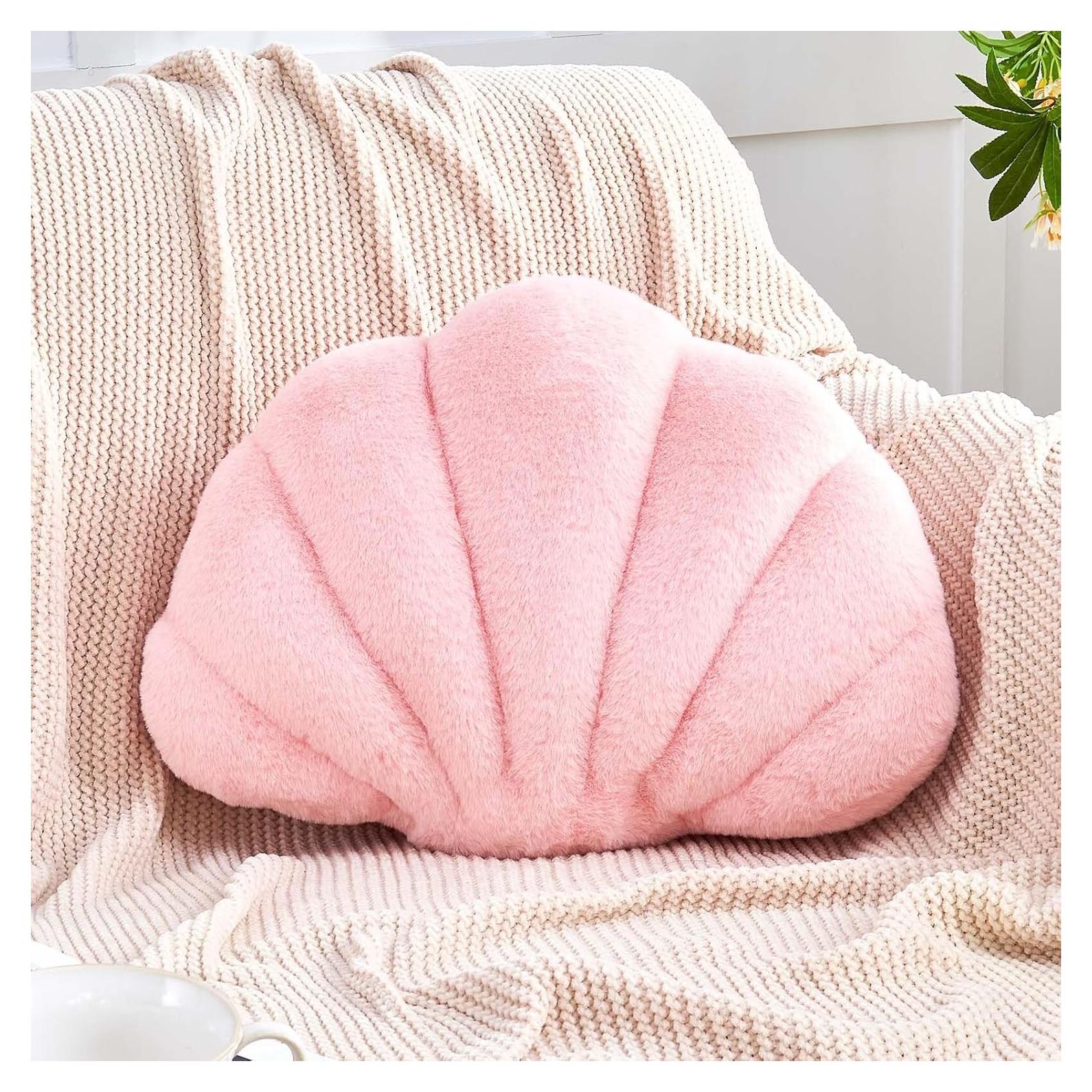 Almohada Decorativa VBGYA Concha Marfil 33x25 cm Rosa Claro