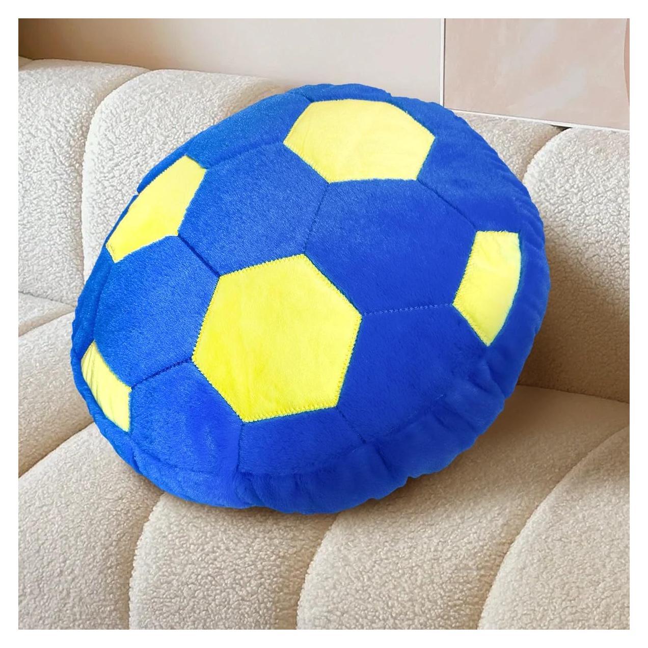 Almohada Decorativa de Peluche KUCCO-PILLOW Balón Fútbol Azul 39.88 cm