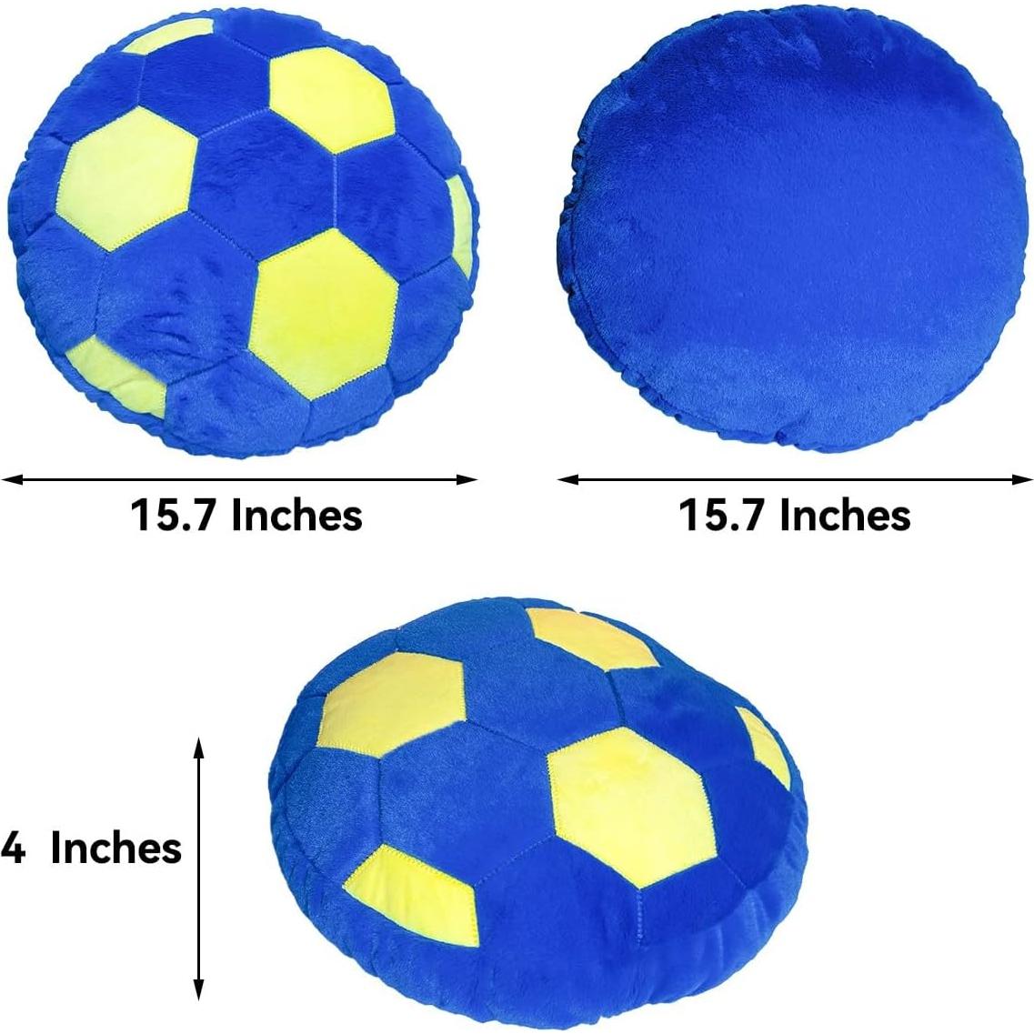 Almohada Decorativa de Peluche KUCCO-PILLOW Balón Fútbol Azul 39.88 cm