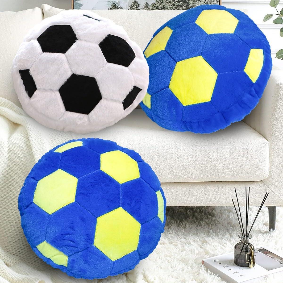 Almohada Decorativa de Peluche KUCCO-PILLOW Balón Fútbol Azul 39.88 cm