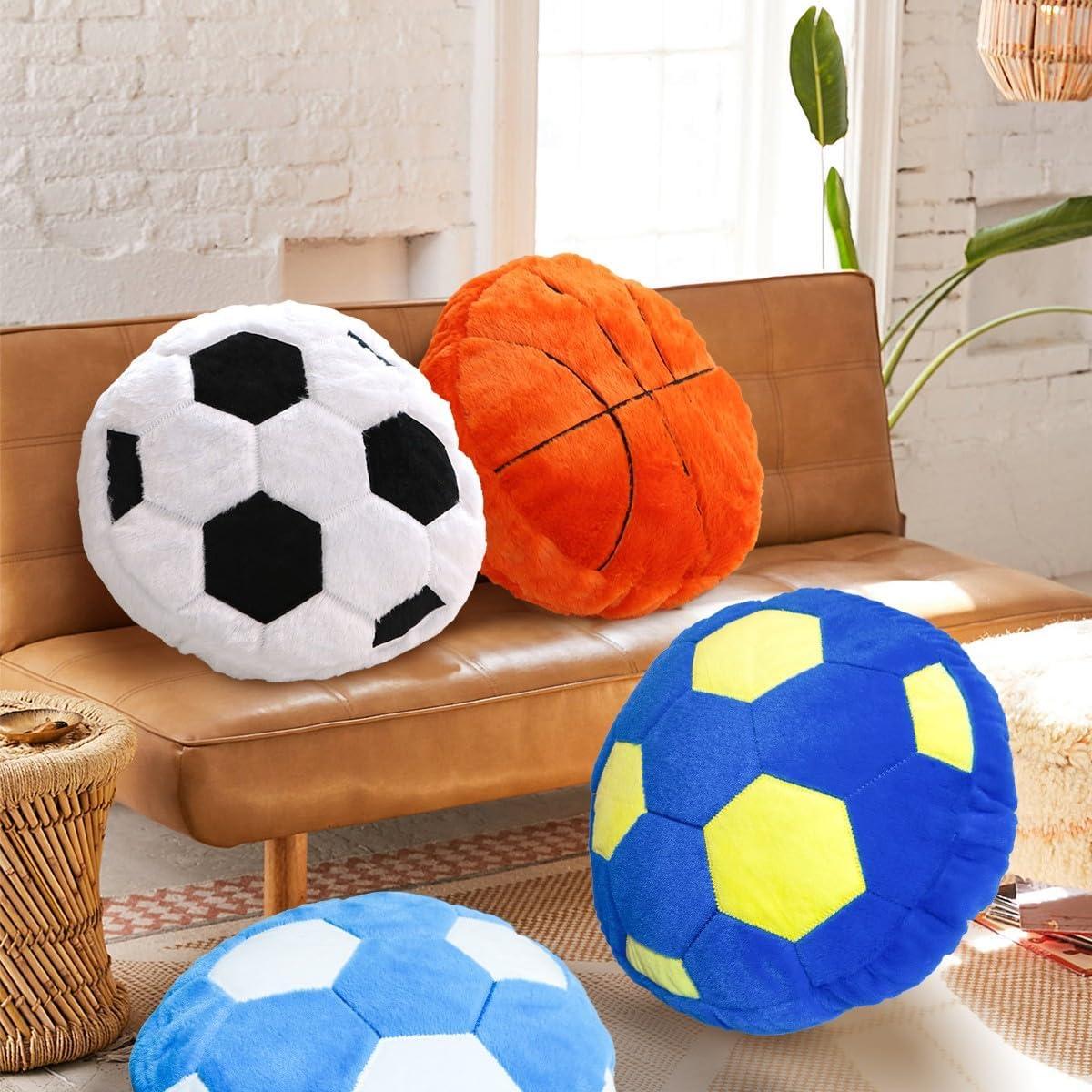 Almohada Decorativa de Peluche KUCCO-PILLOW Balón Fútbol Azul 39.88 cm