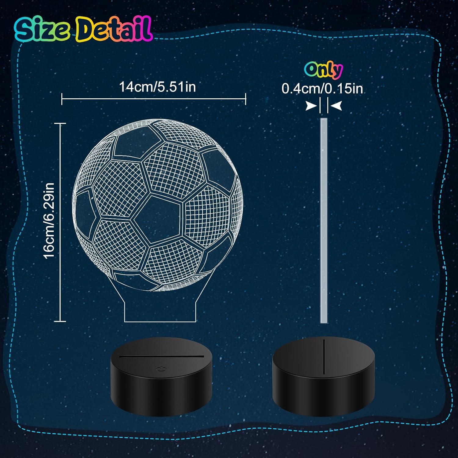 Lámpara Nocturna 3D de Fútbol Linkax - 16 Colores Cambiantes