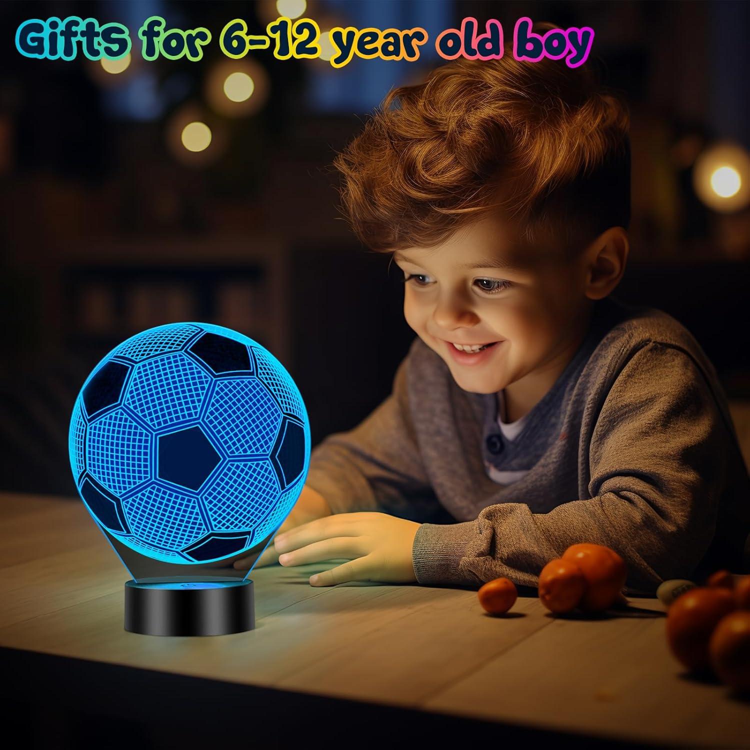 Lámpara Nocturna 3D de Fútbol Linkax - 16 Colores Cambiantes