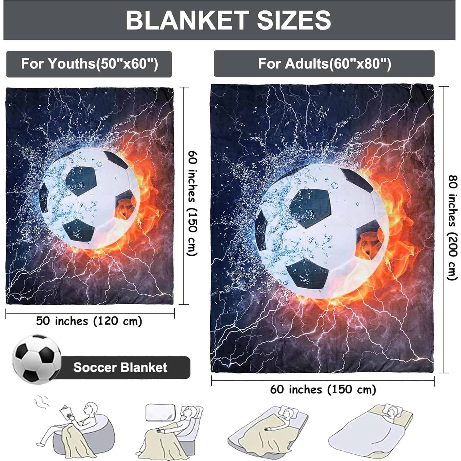 Manta de Fútbol Sviuse 127x152cm Suave y Cálida