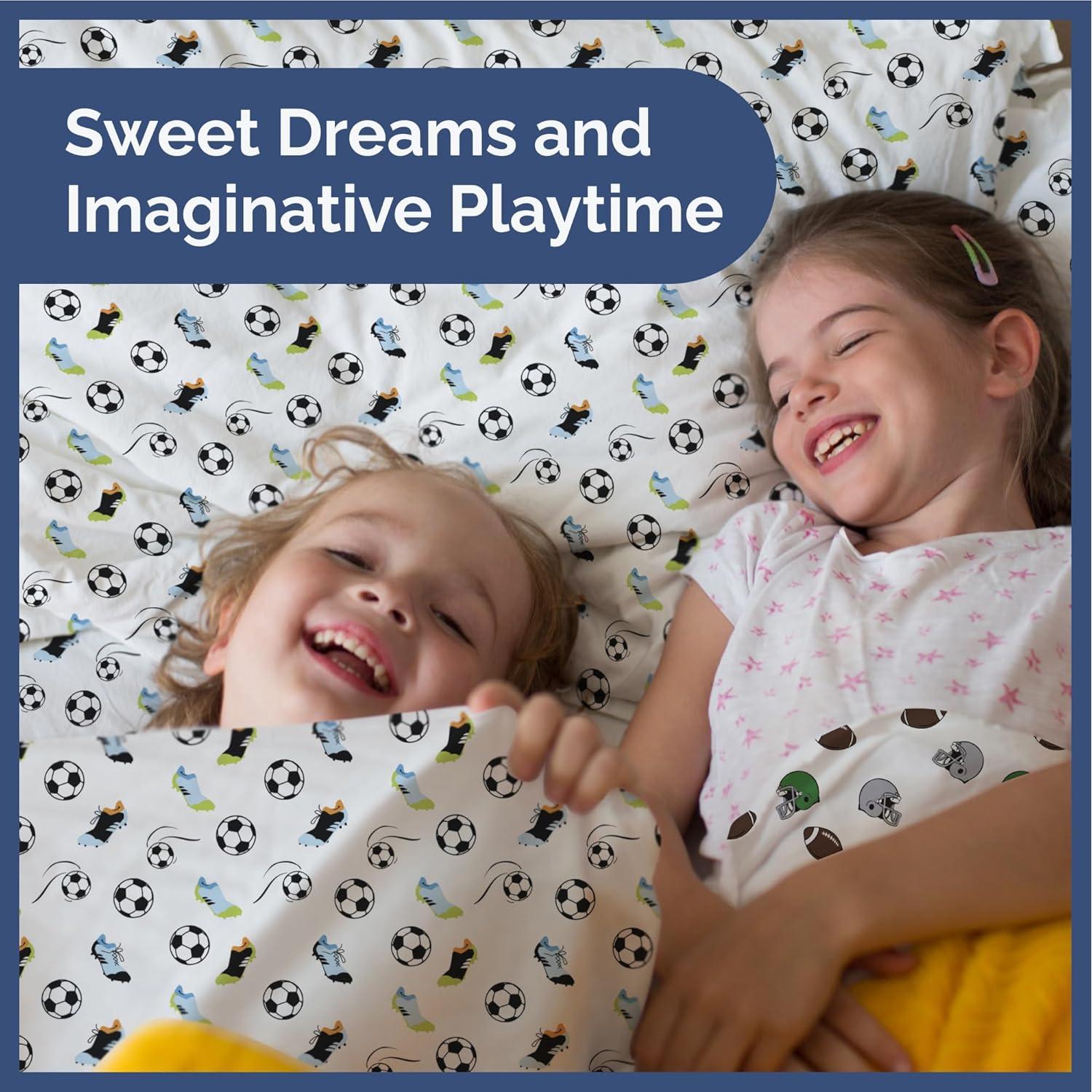 Juego de Sábanas Queen CGK Unlimited Fútbol 4 Piezas Microfibra