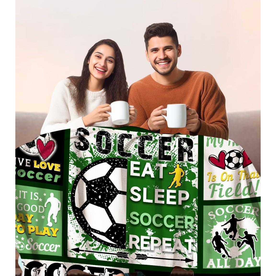 Manta de Franela Nukeep Fútbol 127x102cm para Niños y Adultos