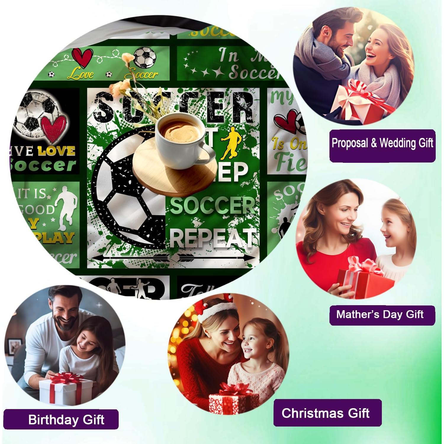 Manta de Franela Nukeep Fútbol 127x102cm para Niños y Adultos