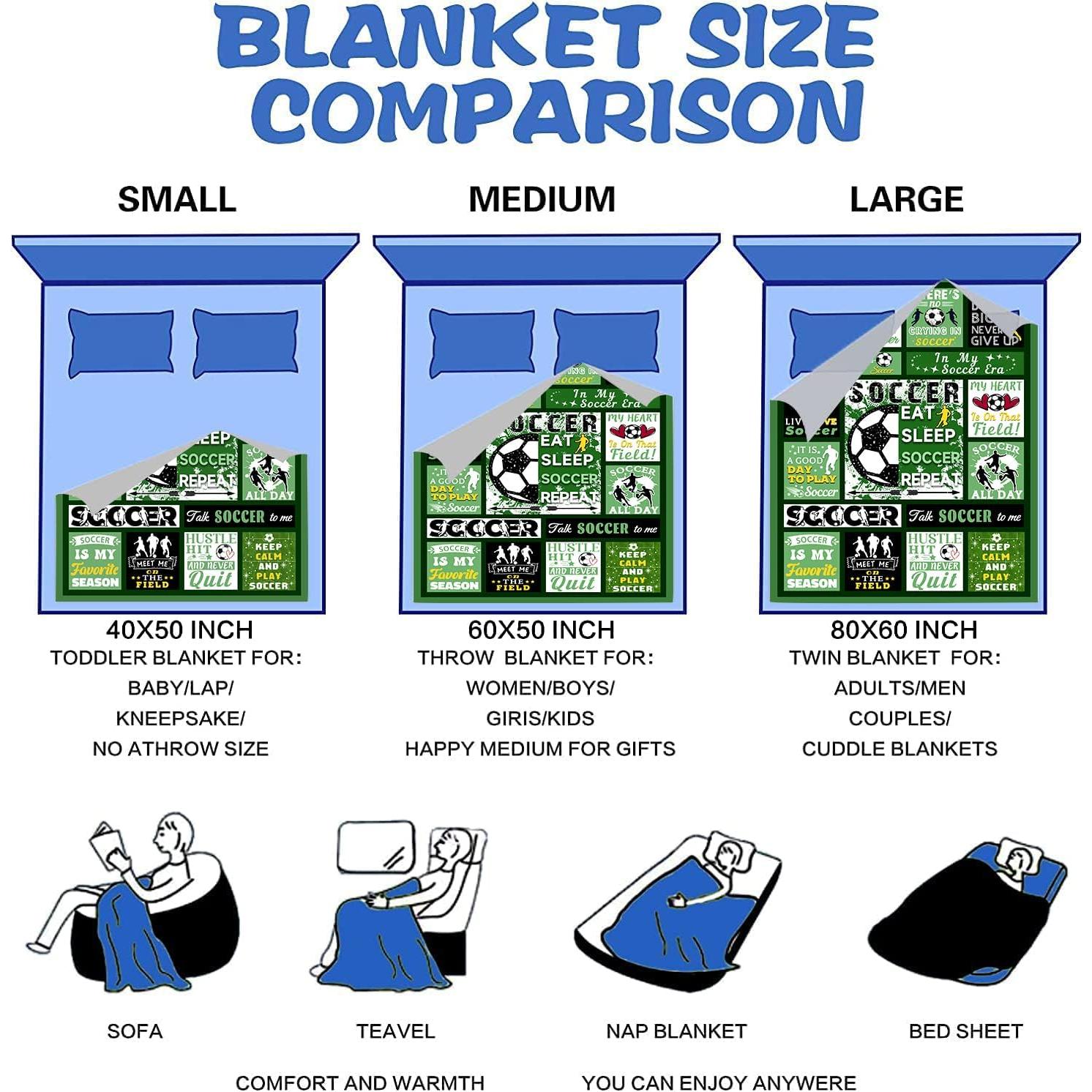 Manta de Franela Nukeep Fútbol 127x102cm para Niños y Adultos