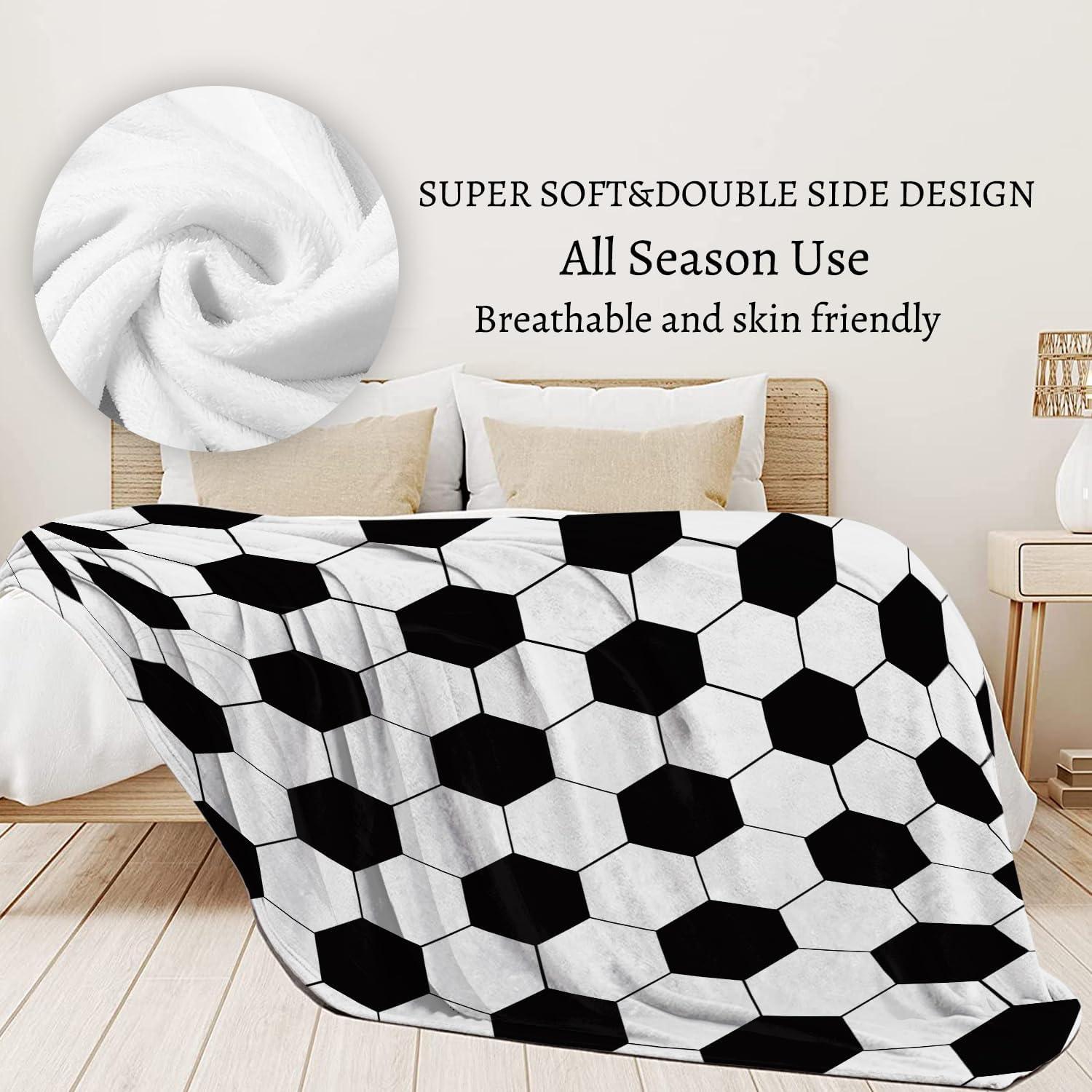 Manta de Fútbol NHBTGSF 101.6x127 cm Suave y Ligera