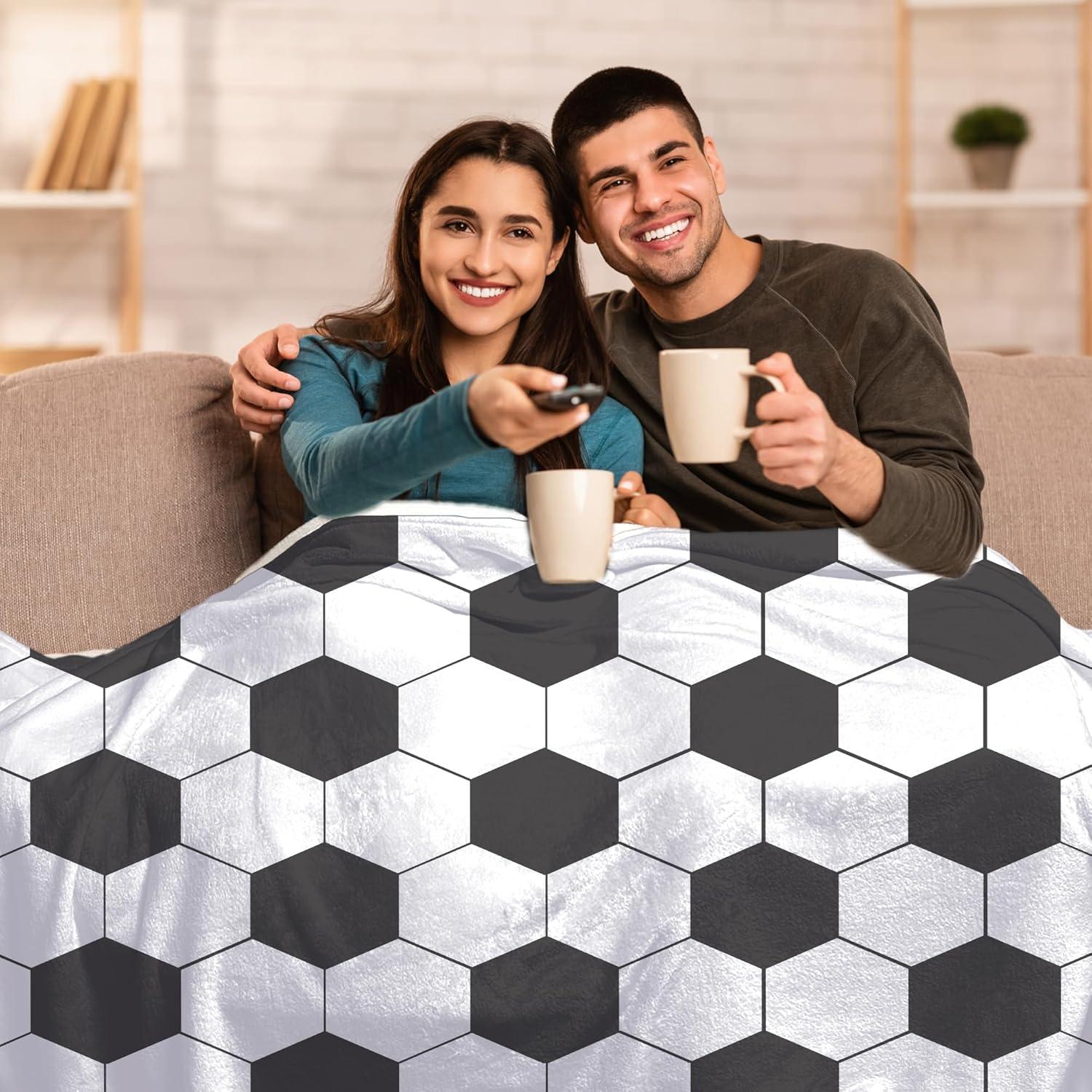 Manta de Fútbol NHBTGSF 101.6x127 cm Suave y Ligera