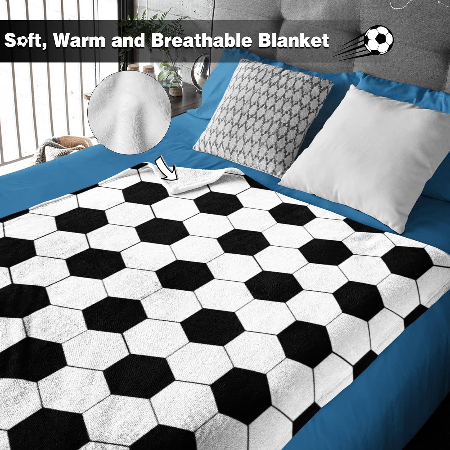 Manta de Fútbol NHBTGSF 101.6x127 cm Suave y Ligera