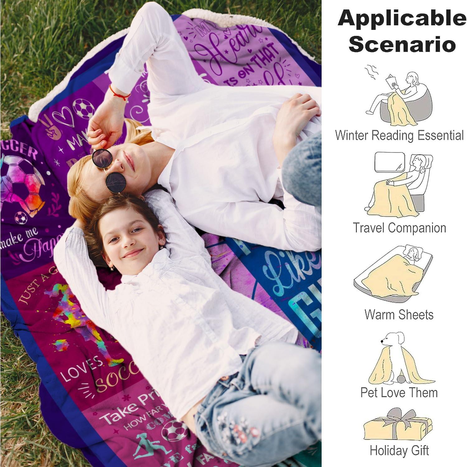 Manta de Fútbol Franela Wowpull 127x102 cm Cálida y Suave